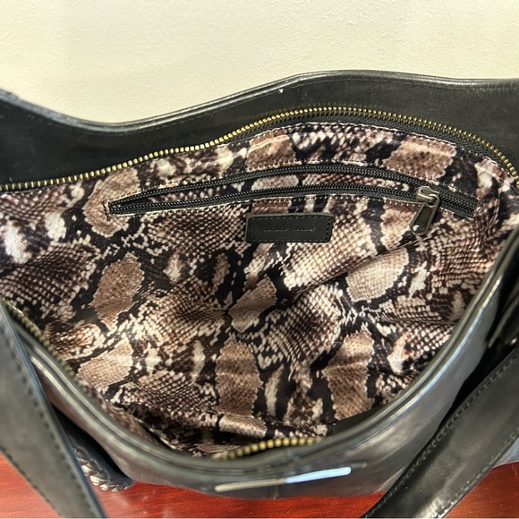 Harley Davidson black leather shoulder bag - Picture 6 of 11